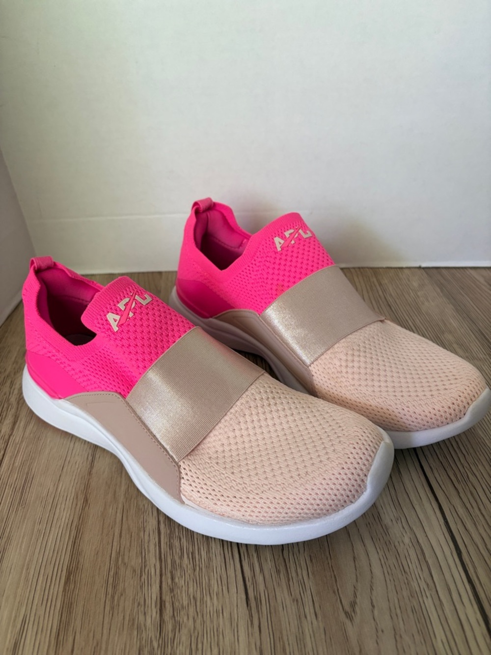 APL Women’s Slip-On Sneakers in Pink and Cream
